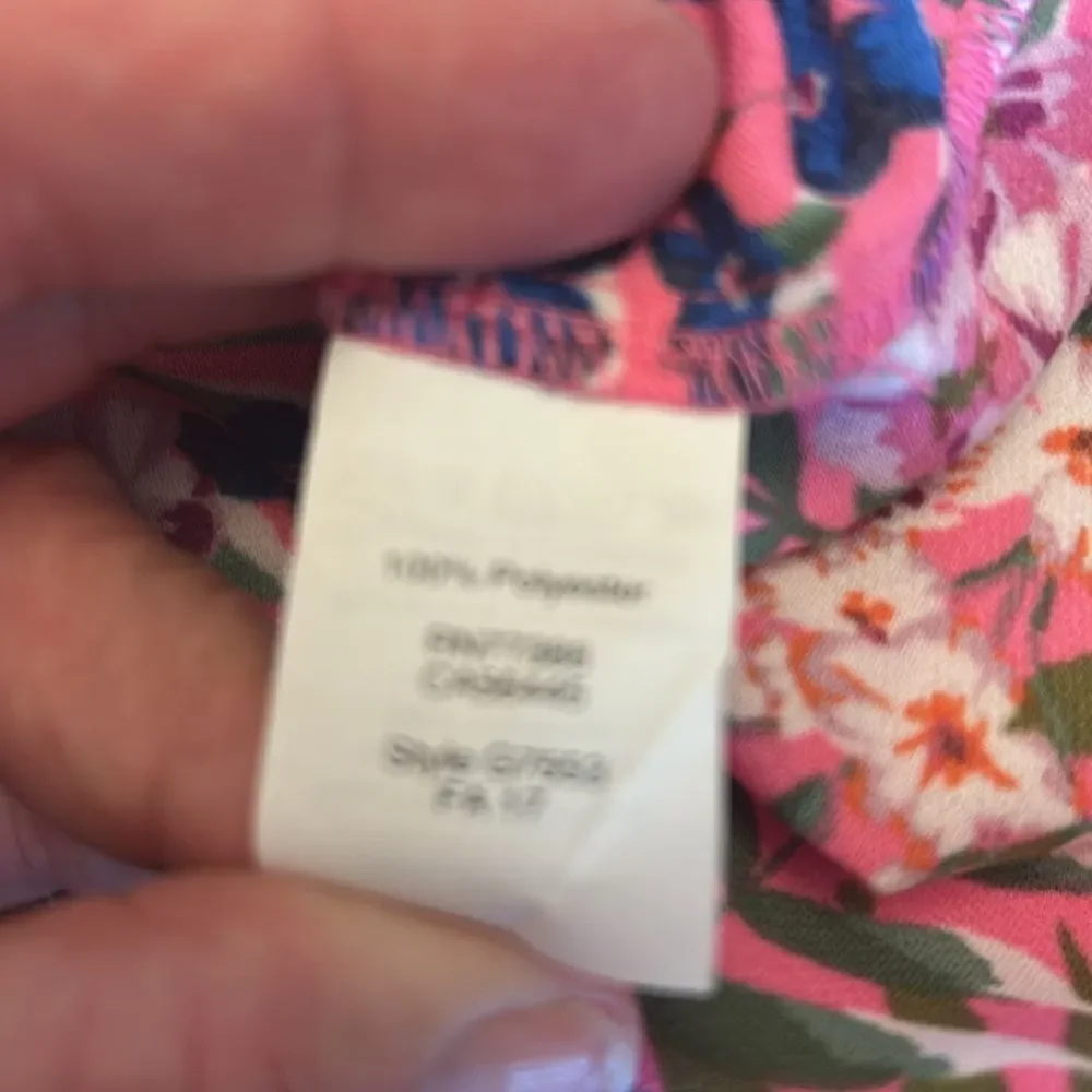 J Crew Floral Hot Pink Sleeveless Top Size 00 EUC